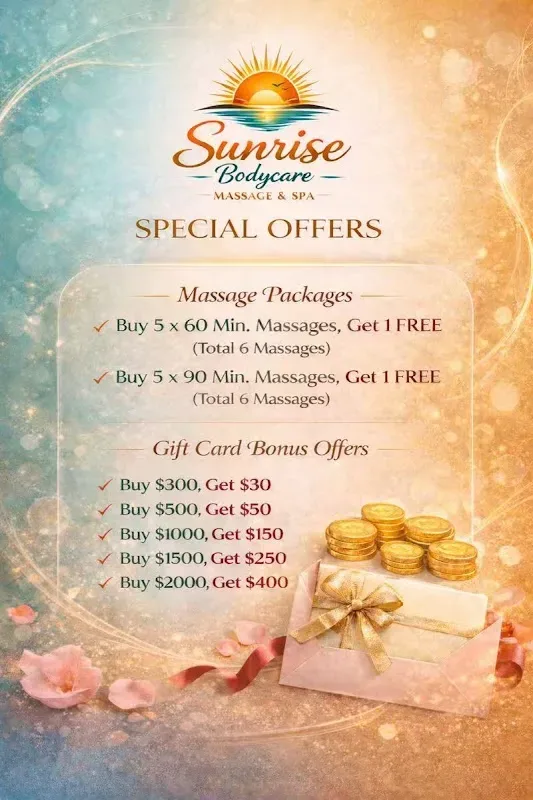 Sunrise Bodycare Massage & Spa — Massage spa in Raleigh